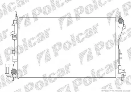 Радиатор охлаждения opel vectra c 1.6-1.8 16v 02- (economy class) POLCAR 551808A4