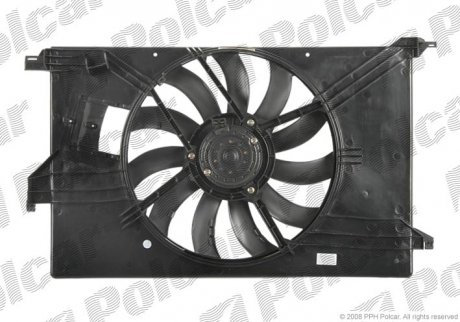 Вентилятор радиатора одинарный (поврежден) POLCAR 551823W1 (фото 1)