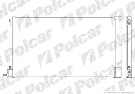 Радиатор кондиционера opel insignia 1.6-2.8 07.08- POLCAR 5520K8C1