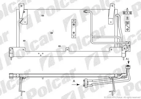 Радиатор кондиционера POLCAR 5555K8C1