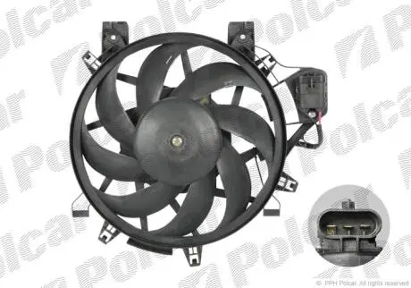 Вентилятор радіатора POLCAR 555623W8