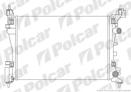Радиатор охлаждения POLCAR 555808A2