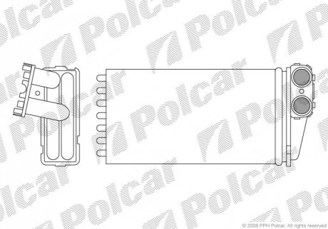 Радіатор пічки peugeot 307-03 POLCAR 5710N8-1