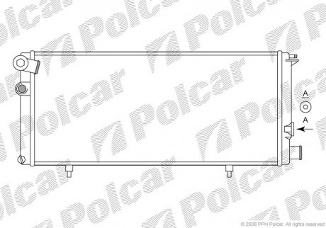 Радіатор охолодження POLCAR 572208A2