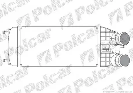 Інтеркулер citroen c3 ii, c3 iii, c3 picasso, c4 cactus, c-elysee, ds3 peugeot 2008 i, 207,208 i, 301, partner tepee 1.2/1.4d/1.6d 08.09- POLCAR 5724J8-1