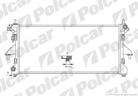 Радиатор охлаждения fiat ducato 06- POLCAR 577008-1 (фото 1)