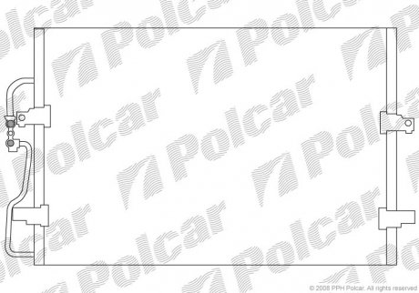 Радиатор кондиционера POLCAR 5786K81X (фото 1)
