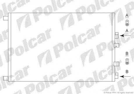 Радиатор кондиционера POLCAR 6012K8C2S
