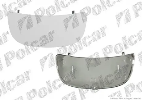 Дзеркало вкладиш додаткове праве POLCAR 6026557M