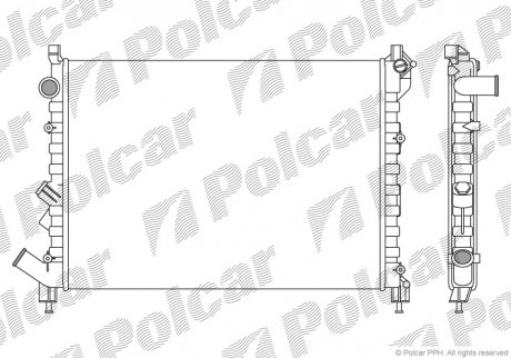 Радиатор охлаждения POLCAR 603208-1 (фото 1)