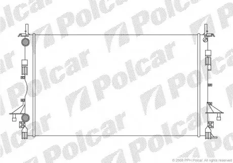 Радиатор охлаждения POLCAR 603708A2