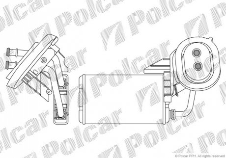 Радіатор пічки nissan interstar opel movano renault master ii 1.9d-3.0d 07.98- POLCAR 6041N8-2