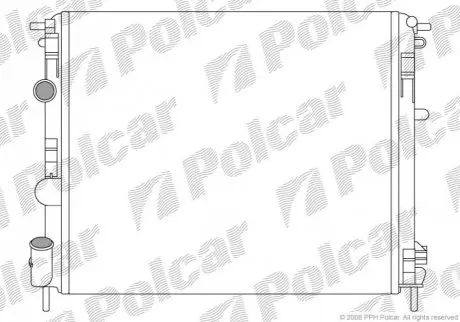 Радиатор dacia logan 1.5dci 07- /renault sandero 1.5dci 10- POLCAR 606008-6