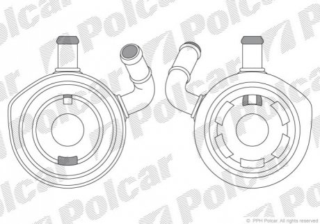 Радіатор олії dacia logan/sandero/renault clio 1.5dci POLCAR 6060L8-1