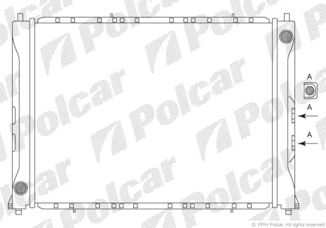 Радиаторы охлаждения 200 ii liftback (xw) POLCAR 6319082