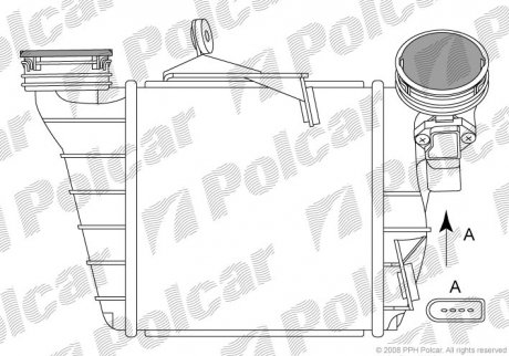 Радиатор воздуха (интеркуллер) POLCAR 6730J8-1 (фото 1)
