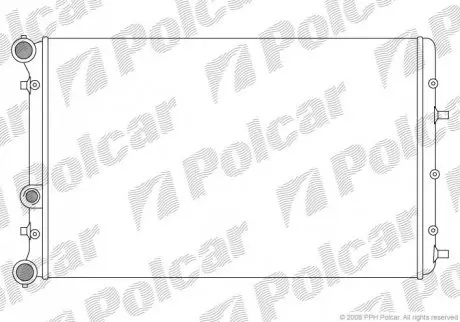 Радиатор охлаждения skoda fabia 1.0-2.0 08.99- POLCAR 691308-2