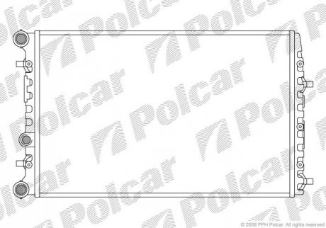 Радиатор охлаждения skoda fabia 1.0-2.0 08.99- POLCAR 691308A5