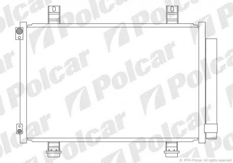 Радіатор кондиціонера POLCAR 7406K81K (фото 1)