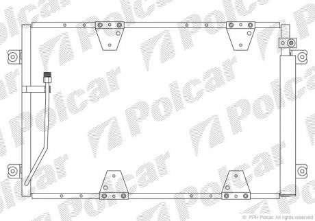 Радиатор кондиционера POLCAR 7424K8C4 (фото 1)