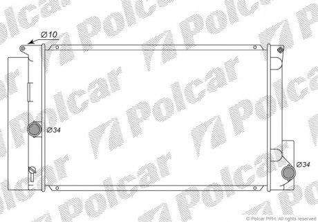Радіатор охолодження POLCAR 811608-1 (фото 1)