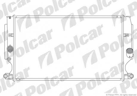 Радиатор охлаждения Toyota avensis/auris/verso 1.6-2.2d 08- POLCAR 811608-4