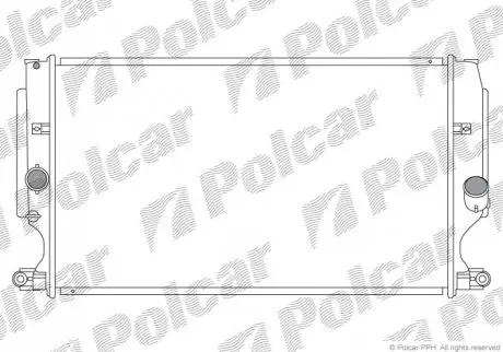 Радіатор охолодження Toyota avensis/auris/verso 1.6-2.2d 08- POLCAR 811608-4