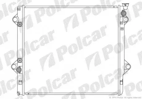 Радіатор охолодження 650x590x27 Toyota Land Cruiser Prado I (J120) 03-09 POLCAR 819108-2