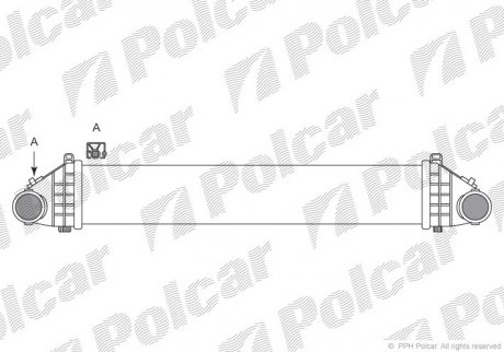 Радиатор воздуха (интеркуллер) POLCAR 9043J81X