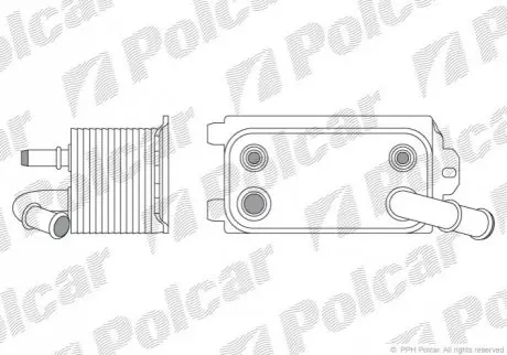 Масляный радиатор landrover/range rover evoque/volvo s60/v60(10-)d2 POLCAR 9071L8-1