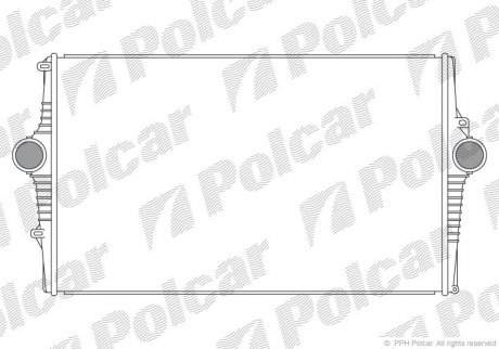 Радіатор повітря (інтеркулер) POLCAR 9080J8-1 (фото 1)