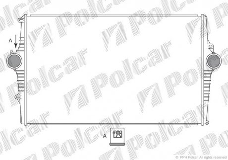 Радиатор воздуха (интеркуллер) POLCAR 9080J8-2 (фото 1)