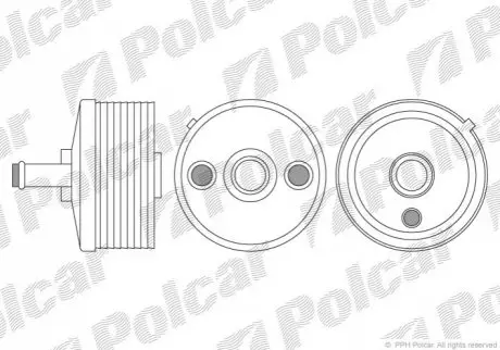 Радиатор масляный skoda/vag/audi/seat 1.6-2.0 (akп 6 ступ.).) 02-14 POLCAR 9513L8-2