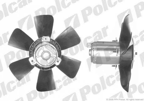 Вентилятор радиатора vag 1.0-2.0 08.80-01.04 POLCAR 953423U2 (фото 1)