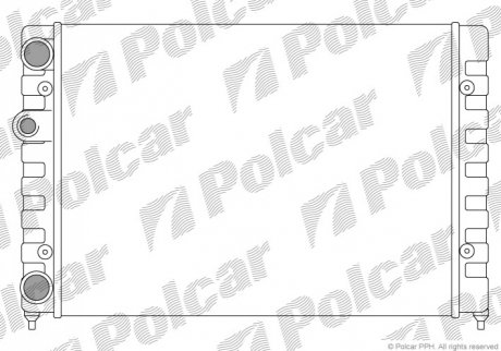 Радиатор охлаждения vw golf 1.4 91-97/vento 92-98 POLCAR 953808A1 (фото 1)