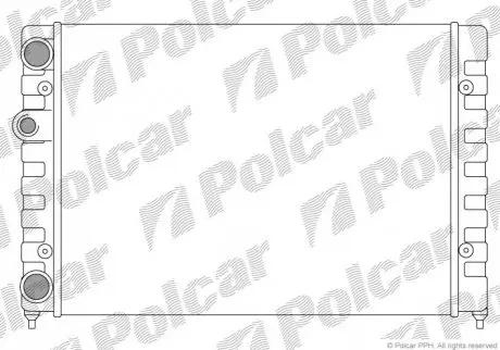 Радиатор охлаждения vw golf 1.4 91-97/vento 92-98 POLCAR 953808A1