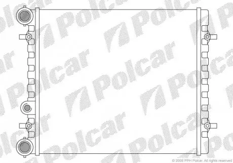 Радиатор skoda octavia 1.4/1.6 09.96- POLCAR 954108A1