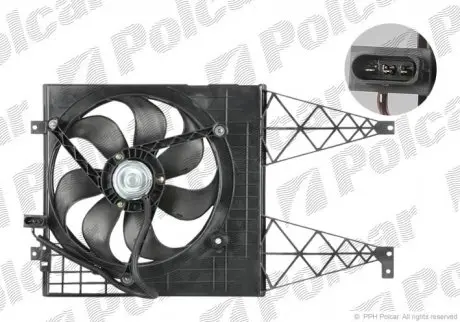 Вентилятор с корпусом/кронштейном POLCAR 954123W4