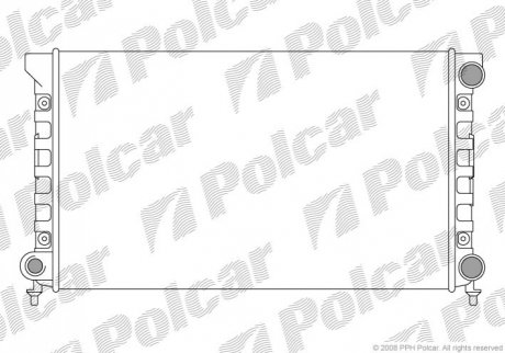 Радиатор охлаждения vw passat 1.6-1.8 88-97 POLCAR 954608A4 (фото 1)