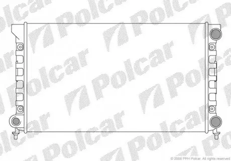 Радіатор охолодження vw passat 1.6-1.8 88-97 POLCAR 954608A4