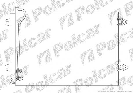 Радиатор кондиционера POLCAR 9555K8C1 (фото 1)