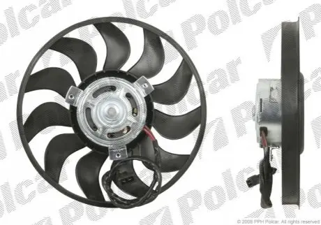 Вентилятор радіатора vw t4 1.9d-2.5 280mm POLCAR 956623U1