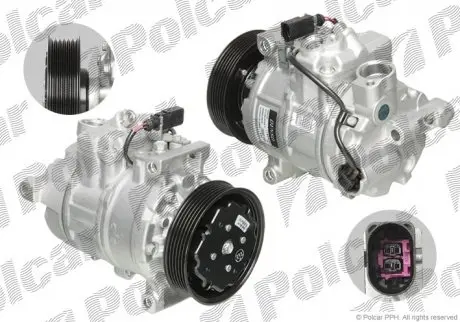 Компрессор кондиционера (новый) POLCAR DCP02012