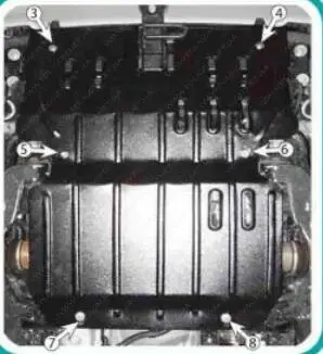 Защита двигателя MITSUBISHI L200 2,4 TDI АКПП/МКПП (под перед. Фаркоп) 2015 --- 2023 Защита моторн. Полігон Авто PA01471