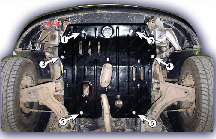 Фото 1 - Захист двигуна OPEL Combo 1,3D 1,7 DI МКПП 2001 — 2011 Захист моторн.+КПП Полігон Авто PA01650 Захист двигуна OPEL Combo 1,3D 1,7 DI МКПП 2001 — 2011 Захист моторн.+КПП Полігон Авто PA01650 (фото 1)