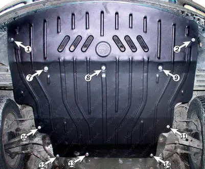 Захист двигуна Duster 1,5 D АКПП/МКПП Safrane 2,5 МКПП 1999 — Захист моторн.+КПП Полігон Авто PA01830