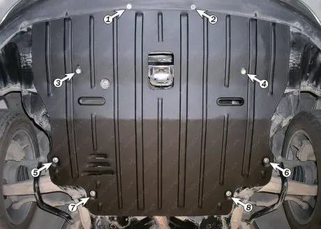 Защита двигателя ROVER 75 2,0 3,0D МКПП 1999 --- 2005 Защита моторн.+КПП Полігон Авто PA01843