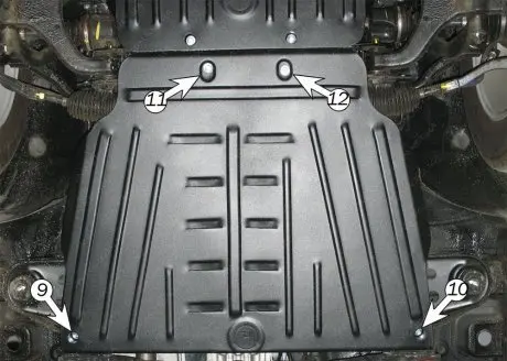 Защита двигателя SSANGYONG Kyron 2,0 Xdi АКПП/МКПП 2007 --- Защита КПП Полігон Авто PA01933