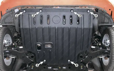 Захист двигуна SUZUKI Swift 4x4 1,3 АКПП 2005 --- 2010 Захист моторн.+КПП Полігон Авто PA02062