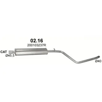 Глушитель выхлопных газов POLMOSTROW 02.16